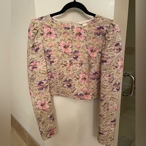 H&M cropped longsleeve blouse